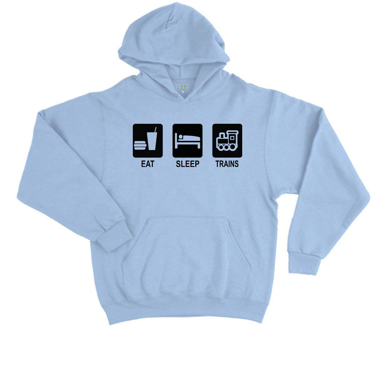 Epic Label Sweat à capuche Eat Sleep Trains Sweat à Capuche Enfant