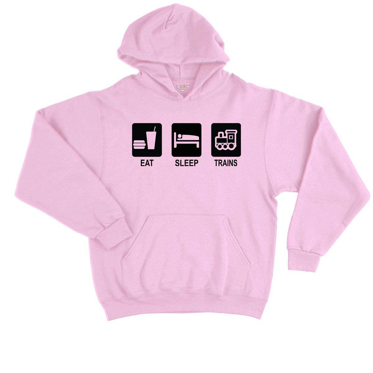 Epic Label Sweat à capuche Eat Sleep Trains Sweat à Capuche Enfant