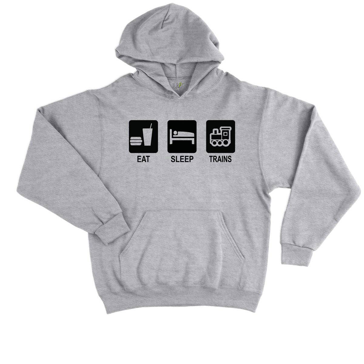 Epic Label Sweat à capuche Eat Sleep Trains Sweat à Capuche Enfant