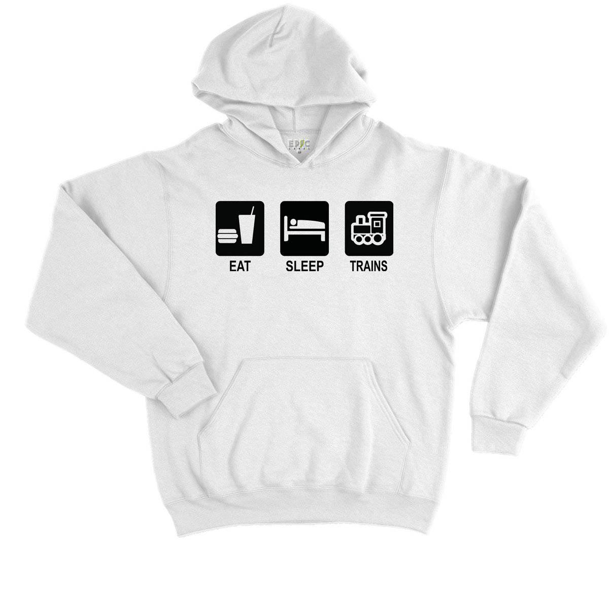 Epic Label Sweat à capuche Eat Sleep Trains Sweat à Capuche Enfant