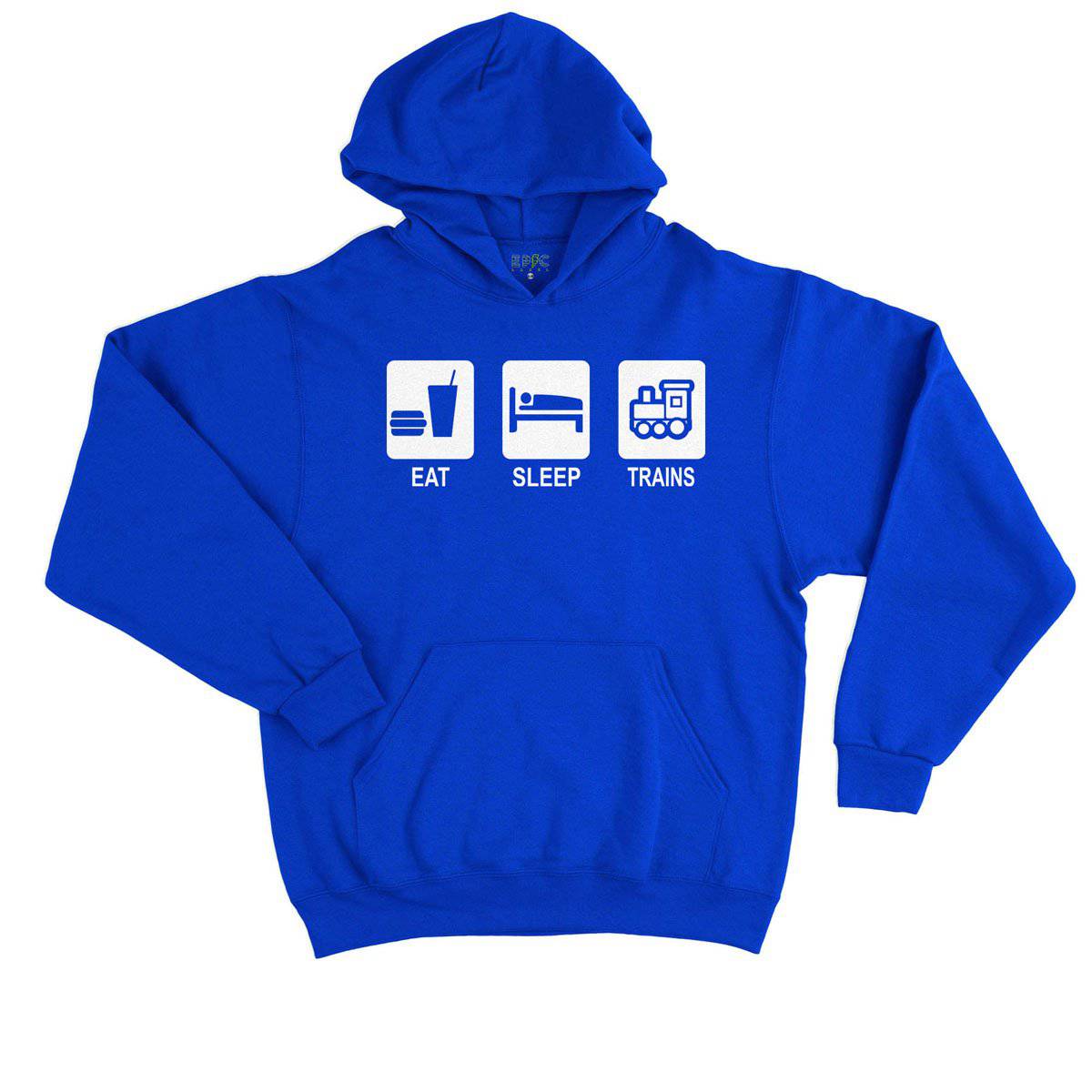 Epic Label Sweat à capuche Eat Sleep Trains Sweat à Capuche Enfant
