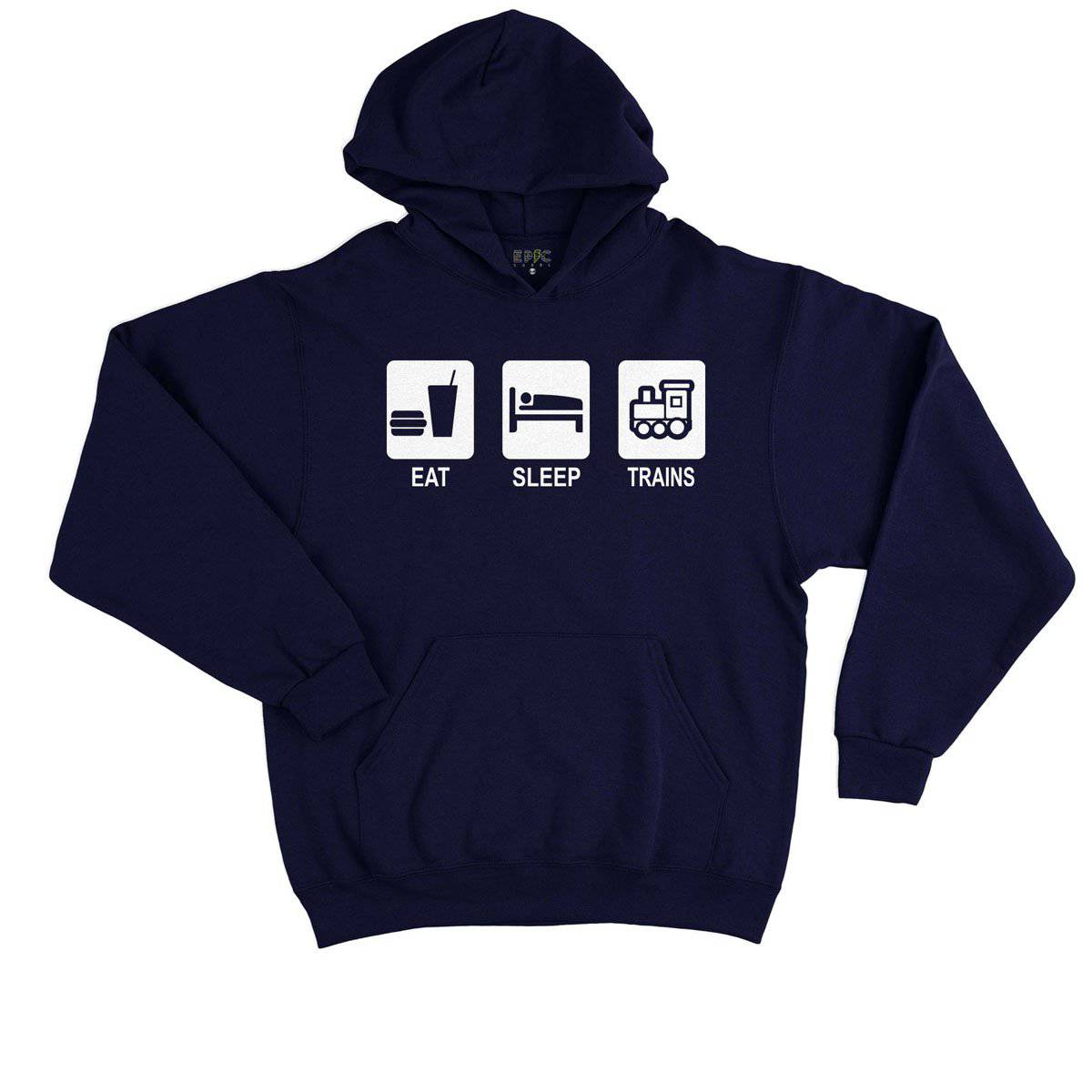 Epic Label Sweat à capuche Eat Sleep Trains Sweat à Capuche Enfant
