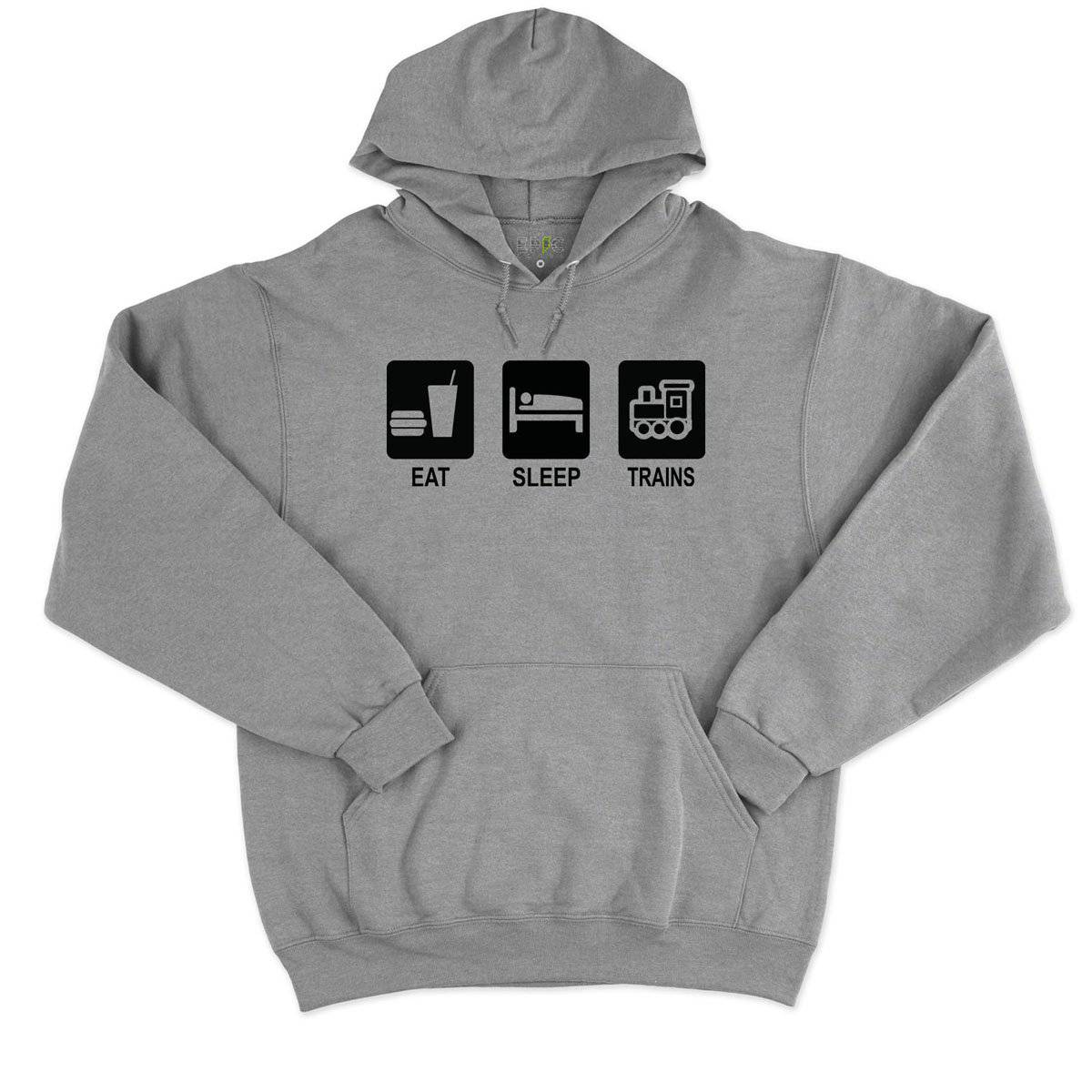 Epic Label Sweat à capuche Eat Sleep Trains Sweat à Capuche Pour Homme