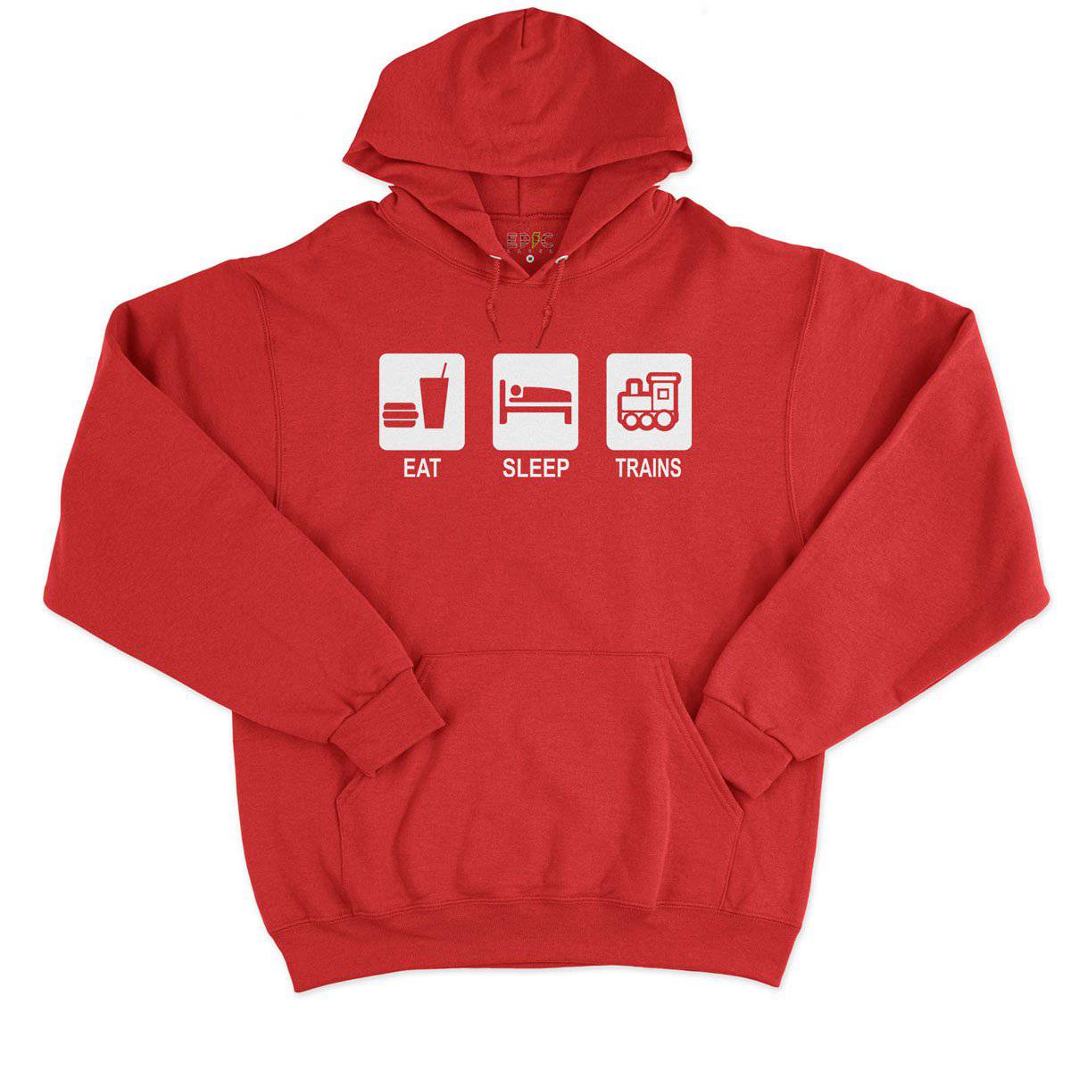 Epic Label Sweat à capuche Eat Sleep Trains Sweat à Capuche Pour Homme