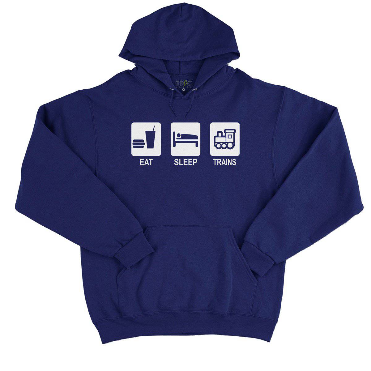 Epic Label Sweat à capuche Eat Sleep Trains Sweat à Capuche Pour Homme