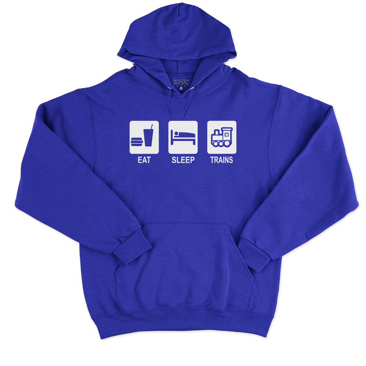 Epic Label Sweat à capuche Eat Sleep Trains Sweat à Capuche Pour Homme