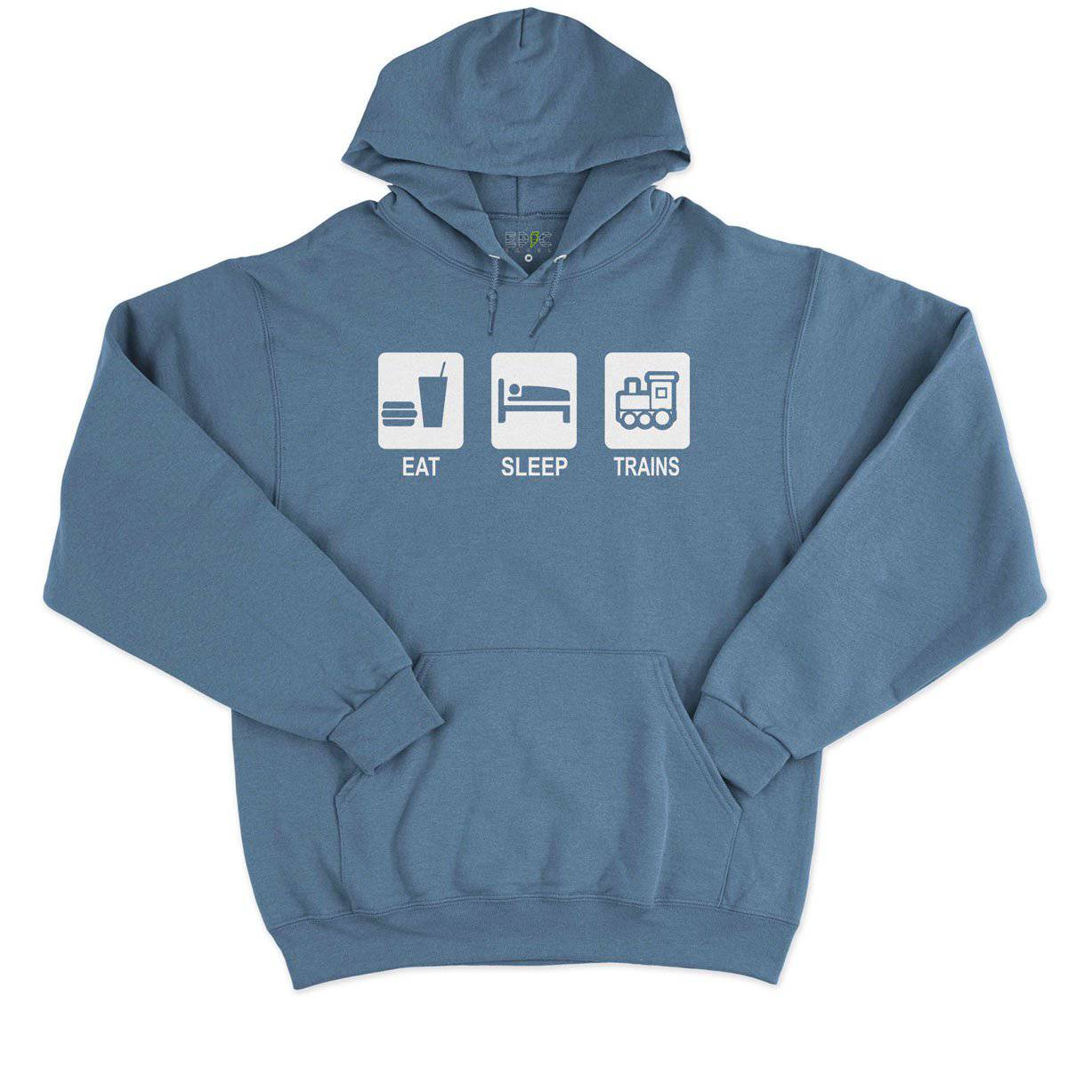 Epic Label Sweat à capuche Eat Sleep Trains Sweat à Capuche Pour Homme