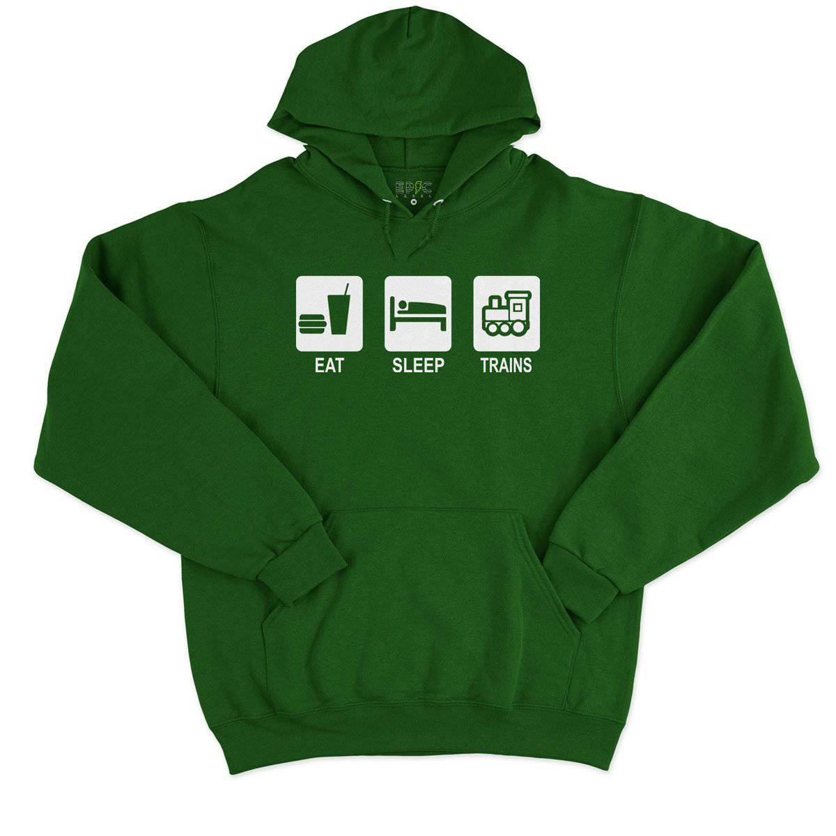 Epic Label Sweat à capuche Eat Sleep Trains Sweat à Capuche Pour Homme