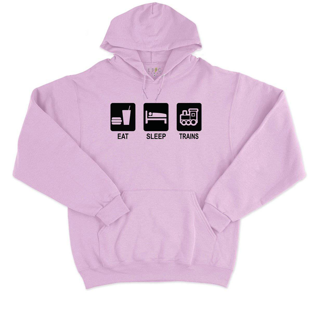 Epic Label Sweat à capuche Eat Sleep Trains Sweat à Capuche Pour Homme