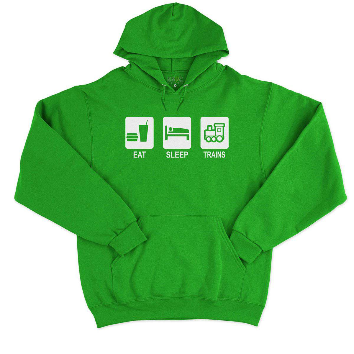 Epic Label Sweat à capuche Eat Sleep Trains Sweat à Capuche Pour Homme