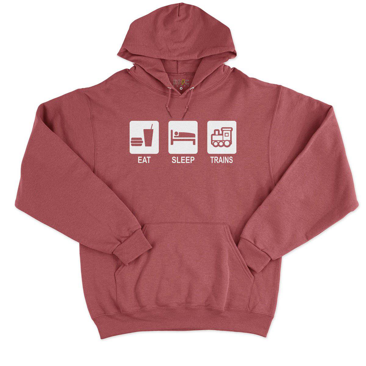 Epic Label Sweat à capuche Eat Sleep Trains Sweat à Capuche Pour Homme