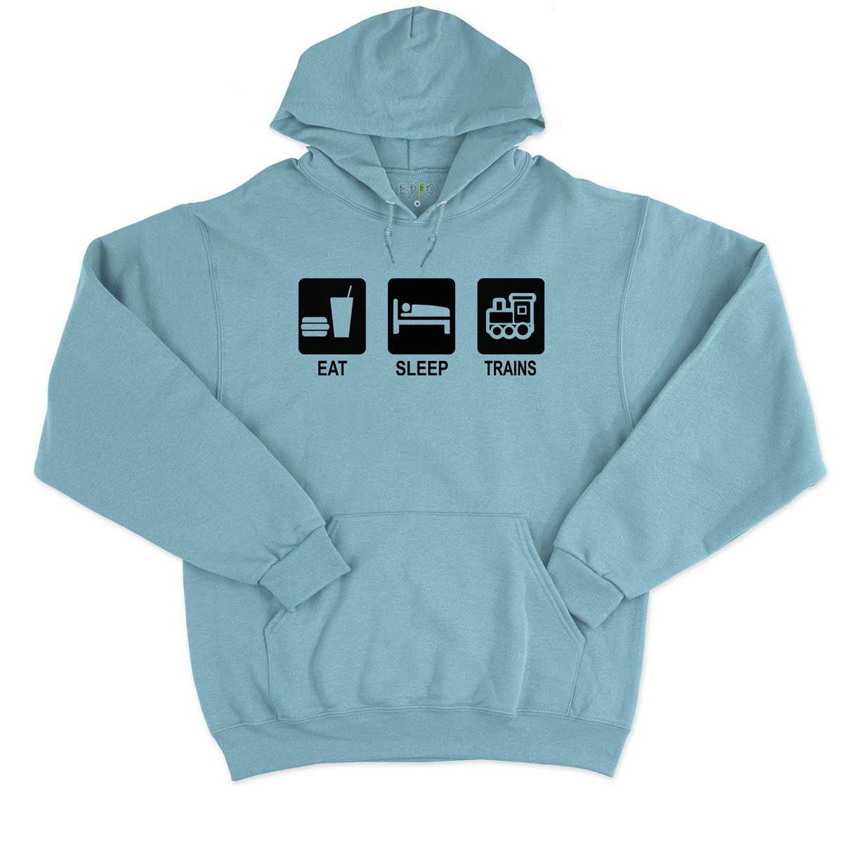 Epic Label Sweat à capuche Eat Sleep Trains Sweat à Capuche Pour Homme