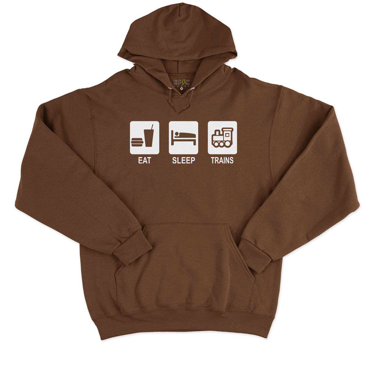 Epic Label Sweat à capuche Eat Sleep Trains Sweat à Capuche Pour Homme