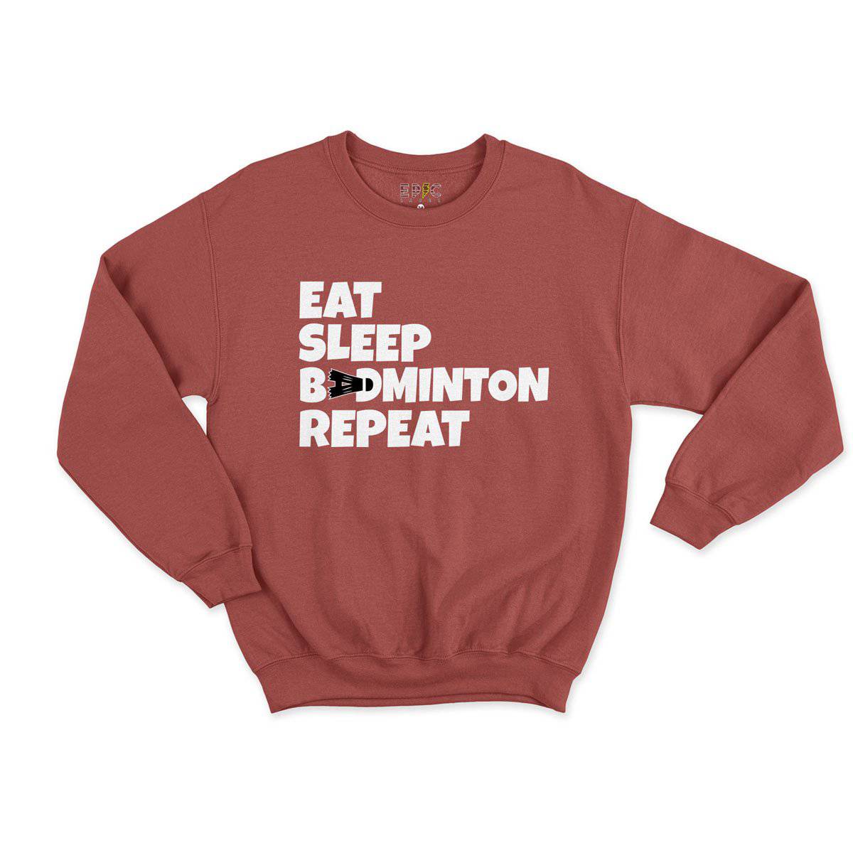 Epic Label Sweatshirt Eat Sleep Badminton Repeat Sweat Enfant