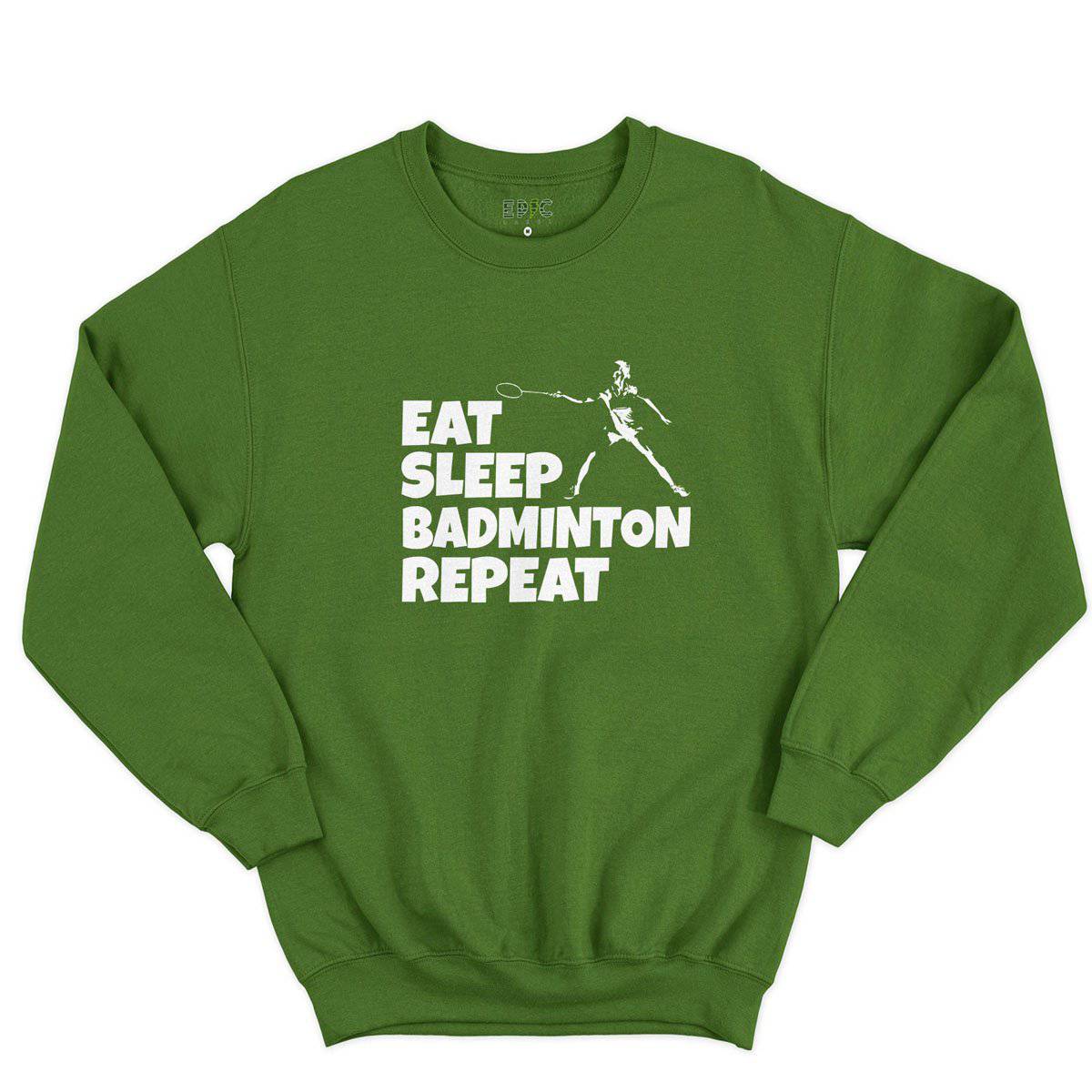 Epic Label Sweatshirt Eat Sleep Badminton Repeat Sweat-shirt Pour Homme