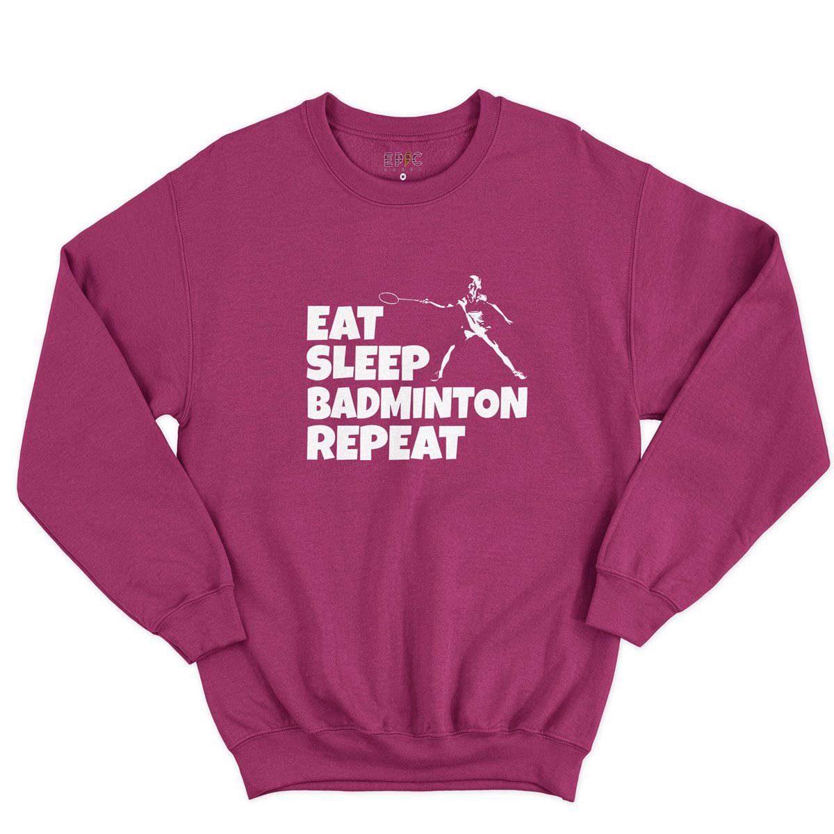 Epic Label Sweatshirt Eat Sleep Badminton Repeat Sweat-shirt Pour Homme
