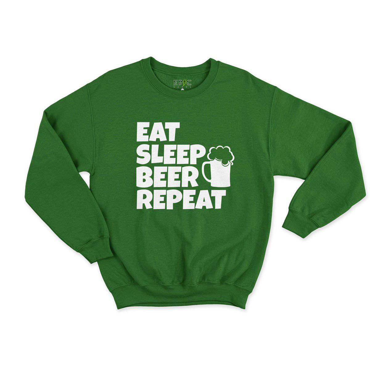 Epic Label Sweatshirt Eat Sleep Beer Repeat Sweat Enfant