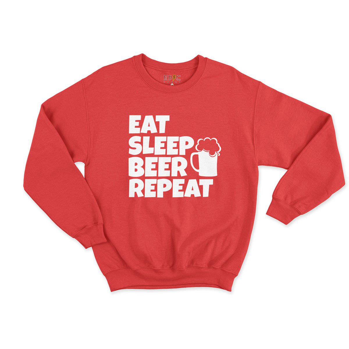 Epic Label Sweatshirt Eat Sleep Beer Repeat Sweat Enfant