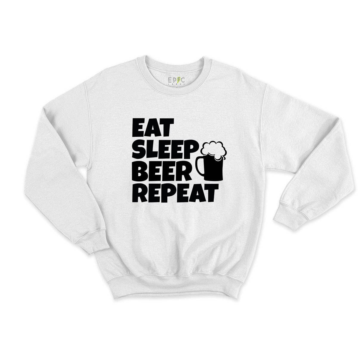 Epic Label Sweatshirt Eat Sleep Beer Repeat Sweat Enfant