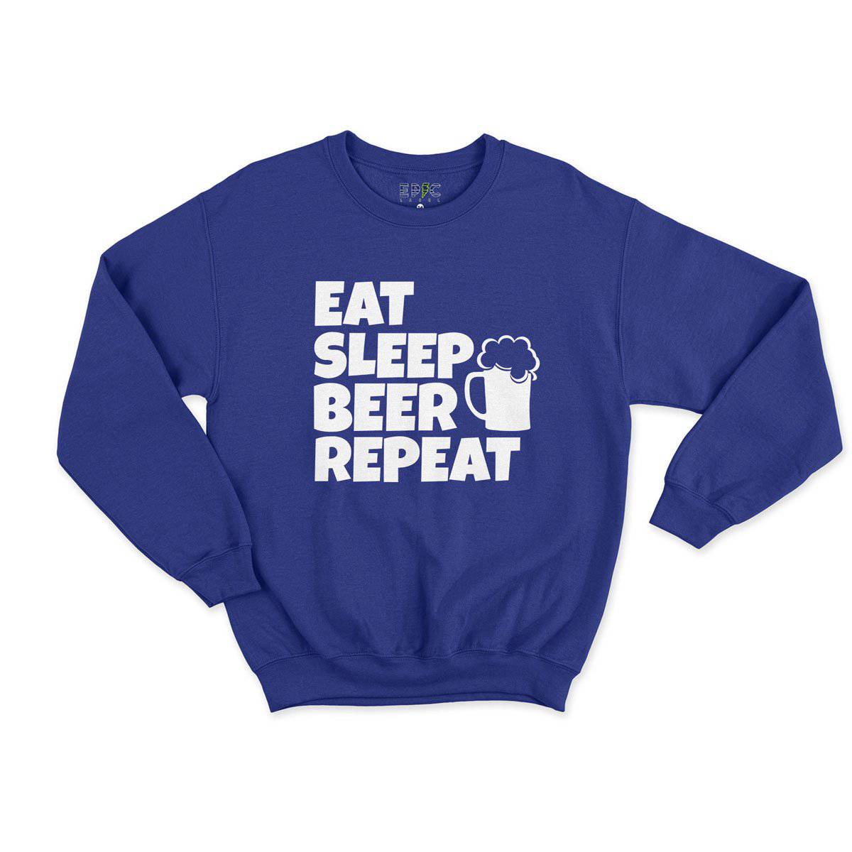 Epic Label Sweatshirt Eat Sleep Beer Repeat Sweat Enfant