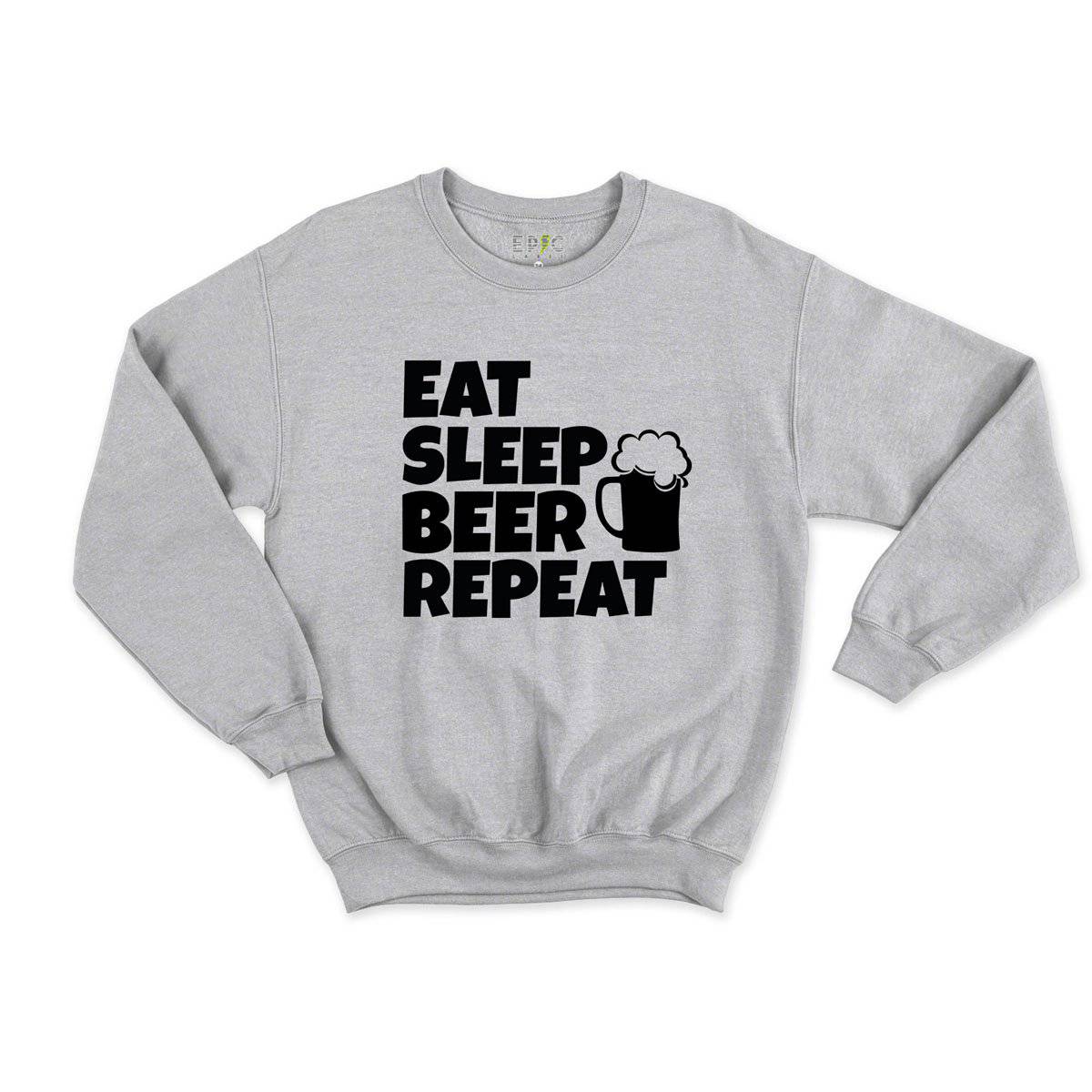 Epic Label Sweatshirt Eat Sleep Beer Repeat Sweat Enfant