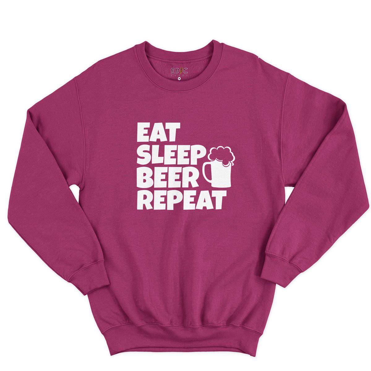 Epic Label Sweatshirt Eat Sleep Beer Repeat Sweat-shirt Pour Homme