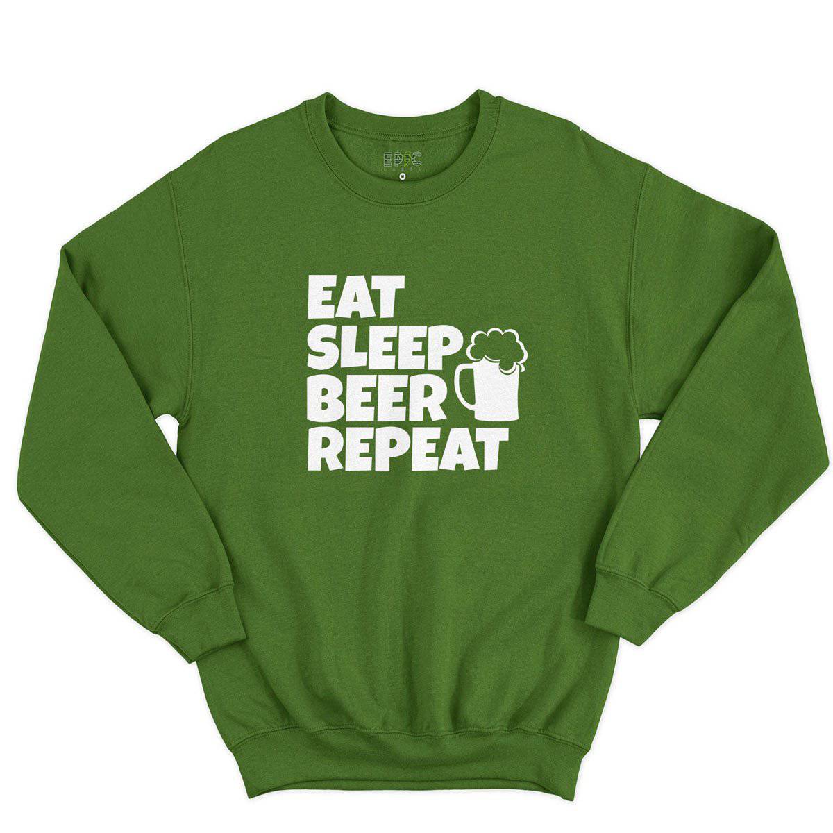 Epic Label Sweatshirt Eat Sleep Beer Repeat Sweat-shirt Pour Homme