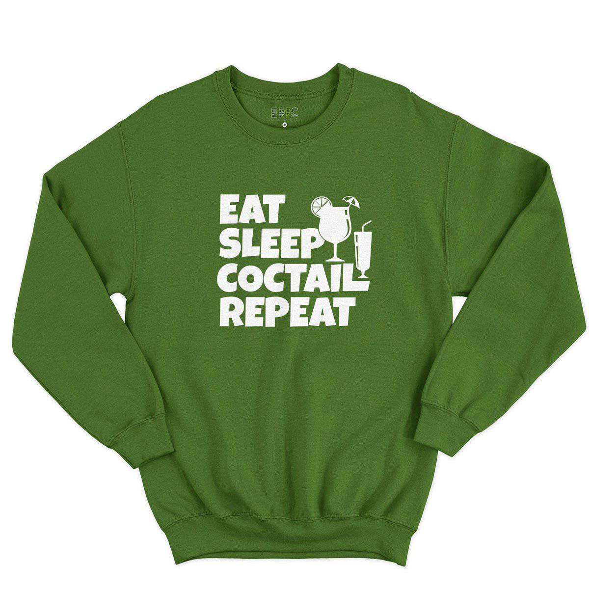 Epic Label Sweatshirt Eat Sleep Coctail Repeat Sweat-shirt Pour Homme