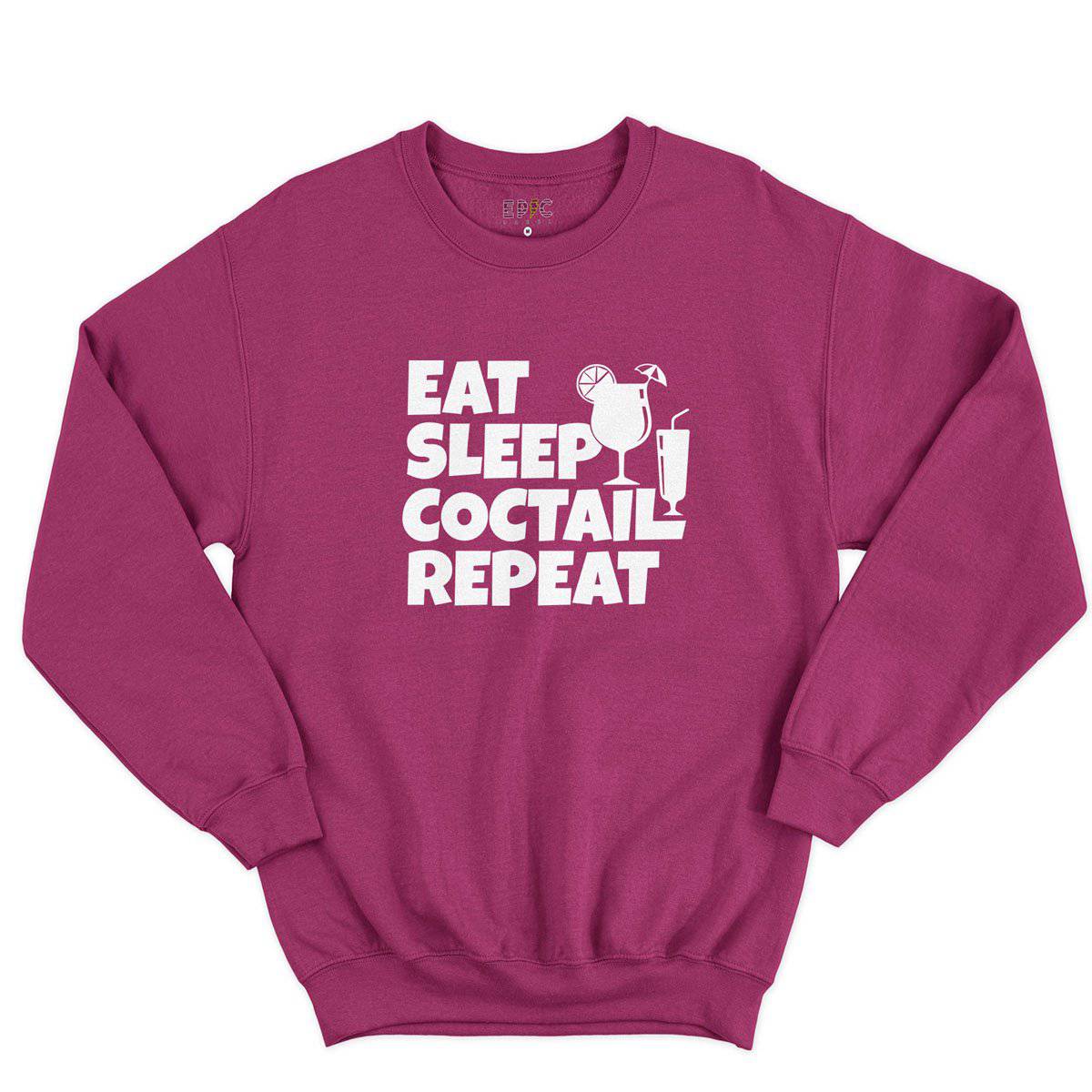 Epic Label Sweatshirt Eat Sleep Coctail Repeat Sweat-shirt Pour Homme