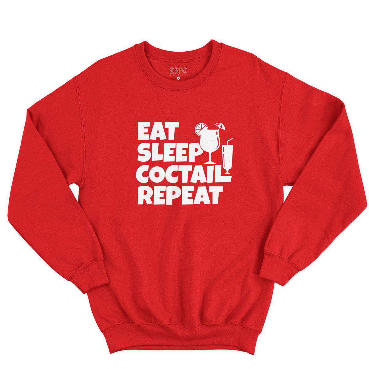 Epic Label Sweatshirt Eat Sleep Coctail Repeat Sweat-shirt Pour Homme