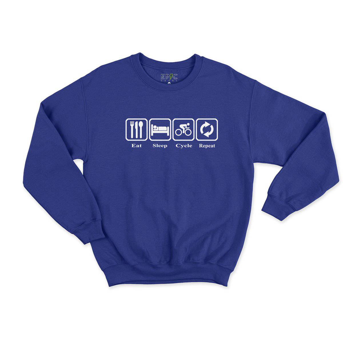 Epic Label Sweatshirt Eat Sleep Cycle Repeat Sweat Enfant