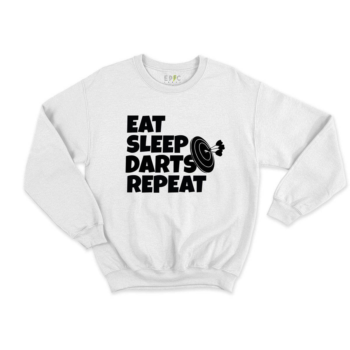 Epic Label Sweatshirt Eat Sleep Darts Repeat Sweat Enfant