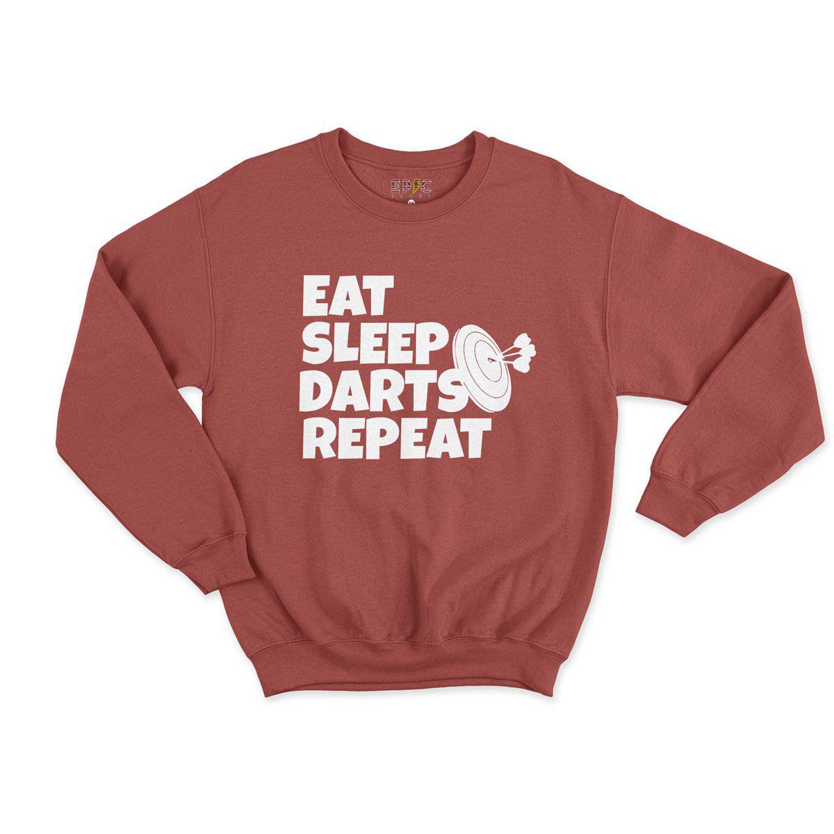 Epic Label Sweatshirt Eat Sleep Darts Repeat Sweat Enfant