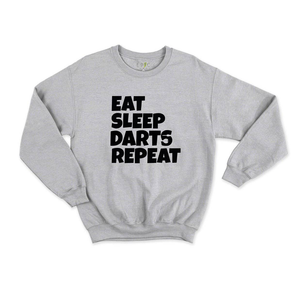 Epic Label Sweatshirt Eat Sleep Darts Repeat Sweat Enfant