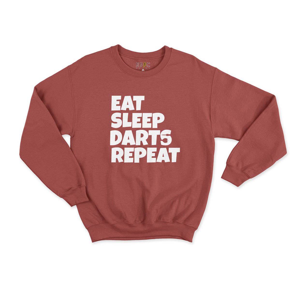 Epic Label Sweatshirt Eat Sleep Darts Repeat Sweat Enfant