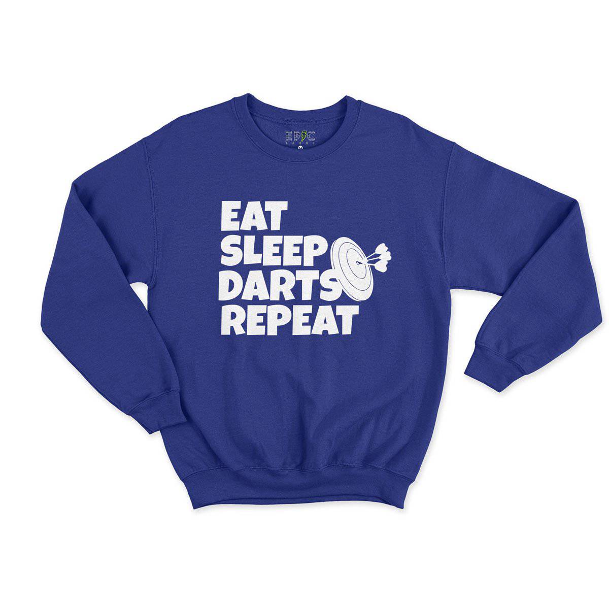 Epic Label Sweatshirt Eat Sleep Darts Repeat Sweat Enfant