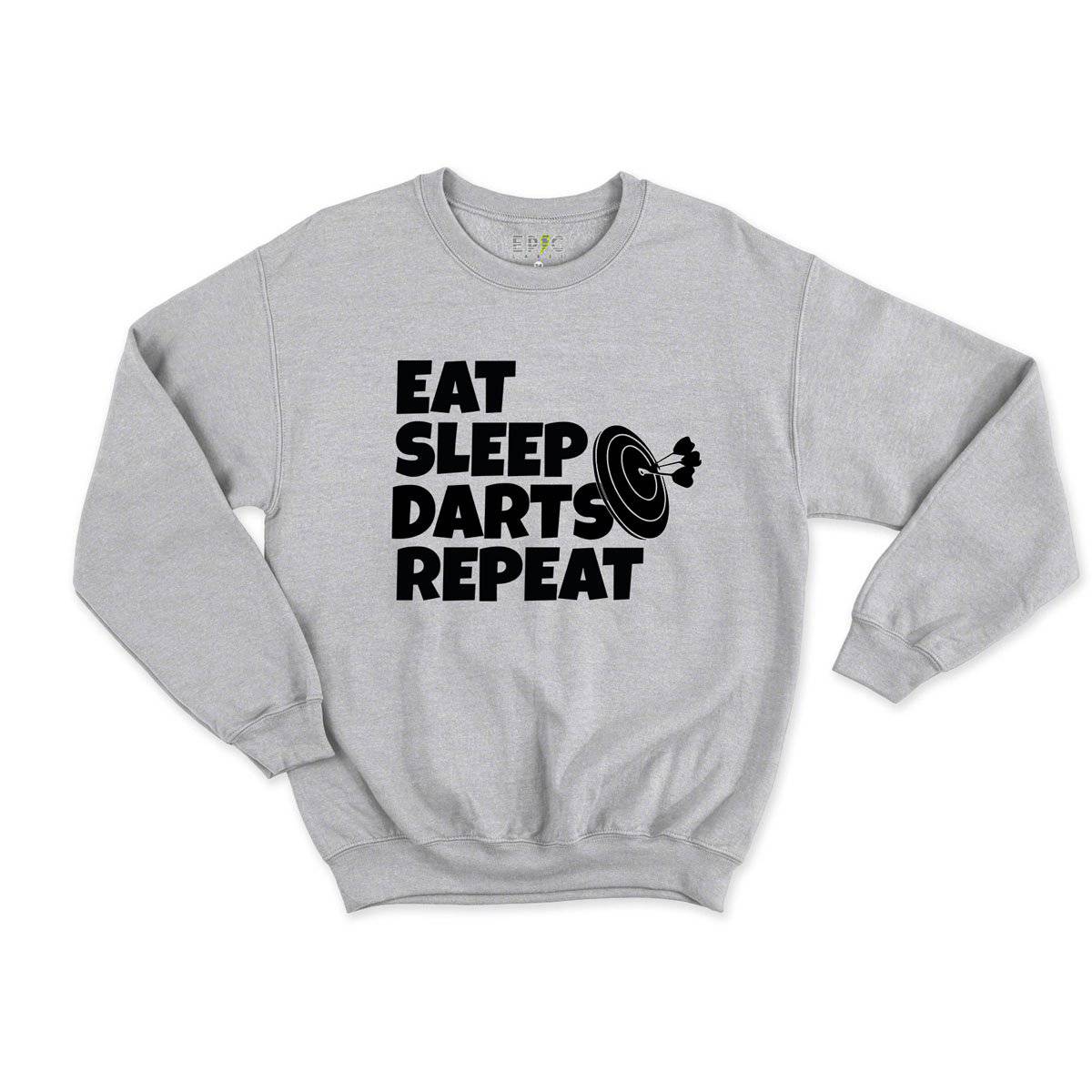 Epic Label Sweatshirt Eat Sleep Darts Repeat Sweat Enfant