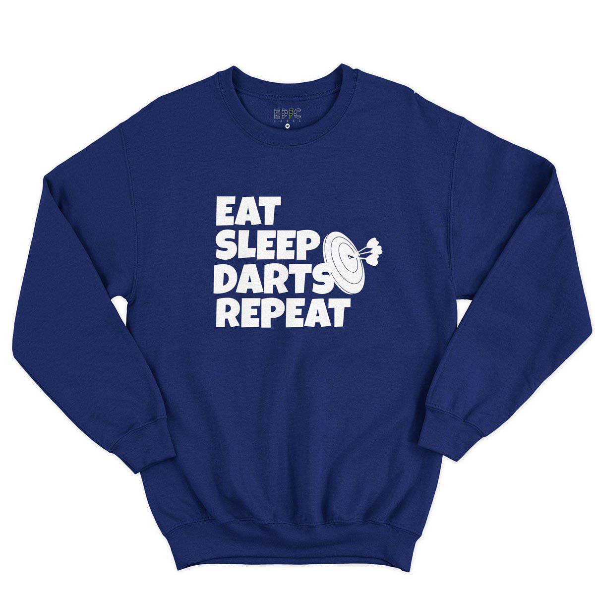 Epic Label Sweatshirt Eat Sleep Darts Repeat Sweat-shirt Pour Homme