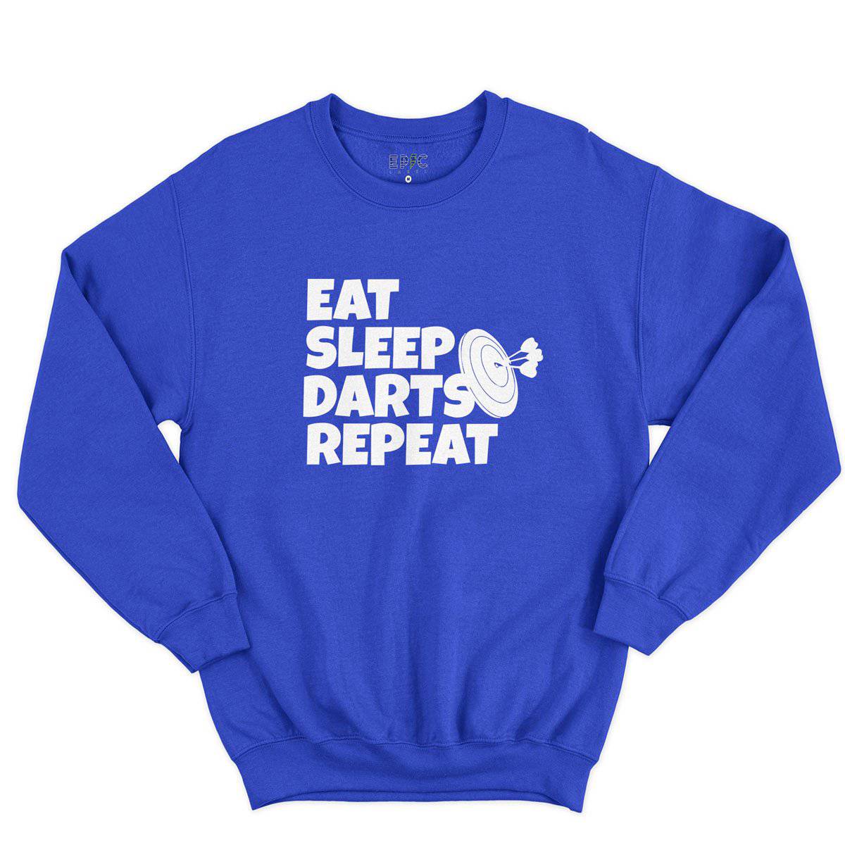 Epic Label Sweatshirt Eat Sleep Darts Repeat Sweat-shirt Pour Homme