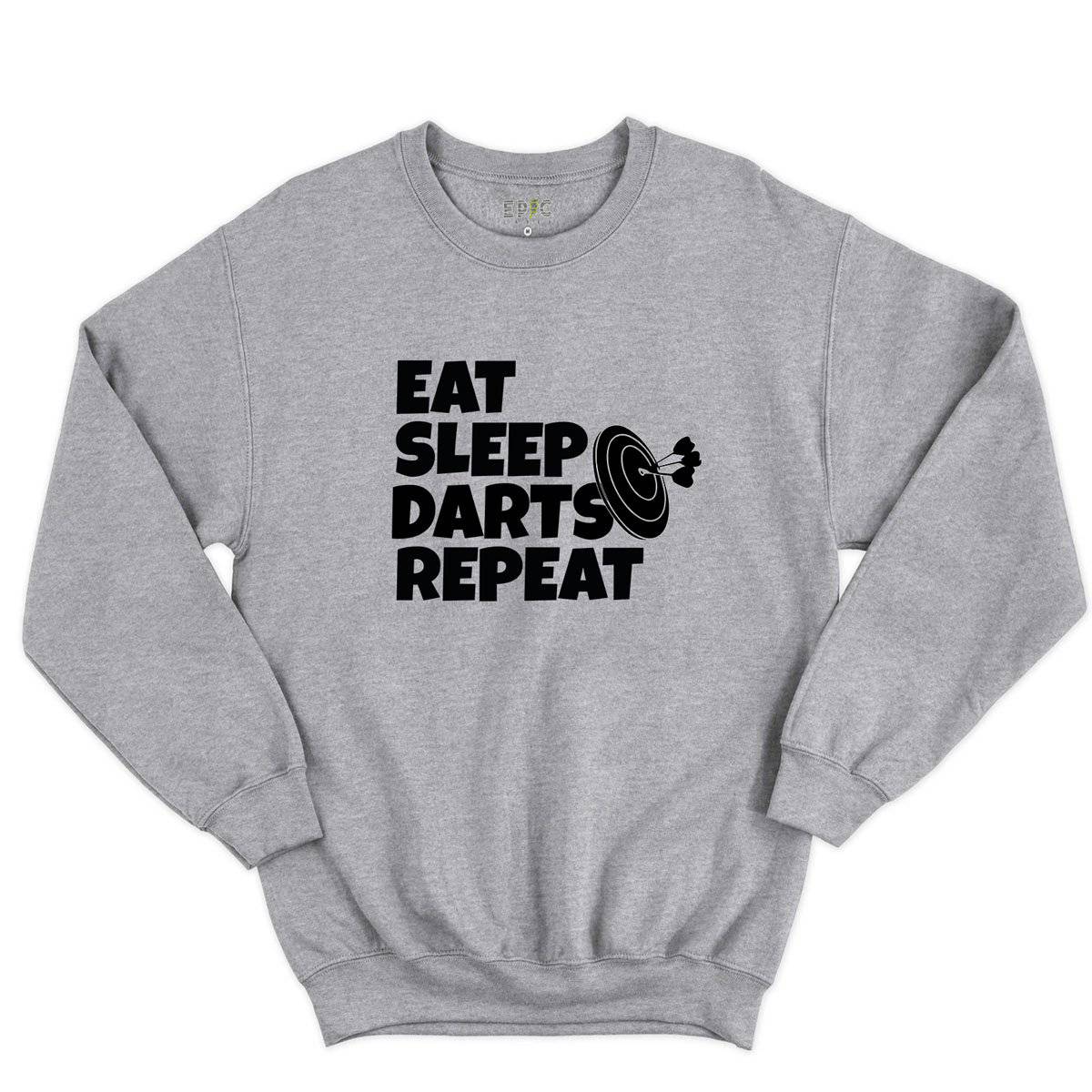 Epic Label Sweatshirt Eat Sleep Darts Repeat Sweat-shirt Pour Homme