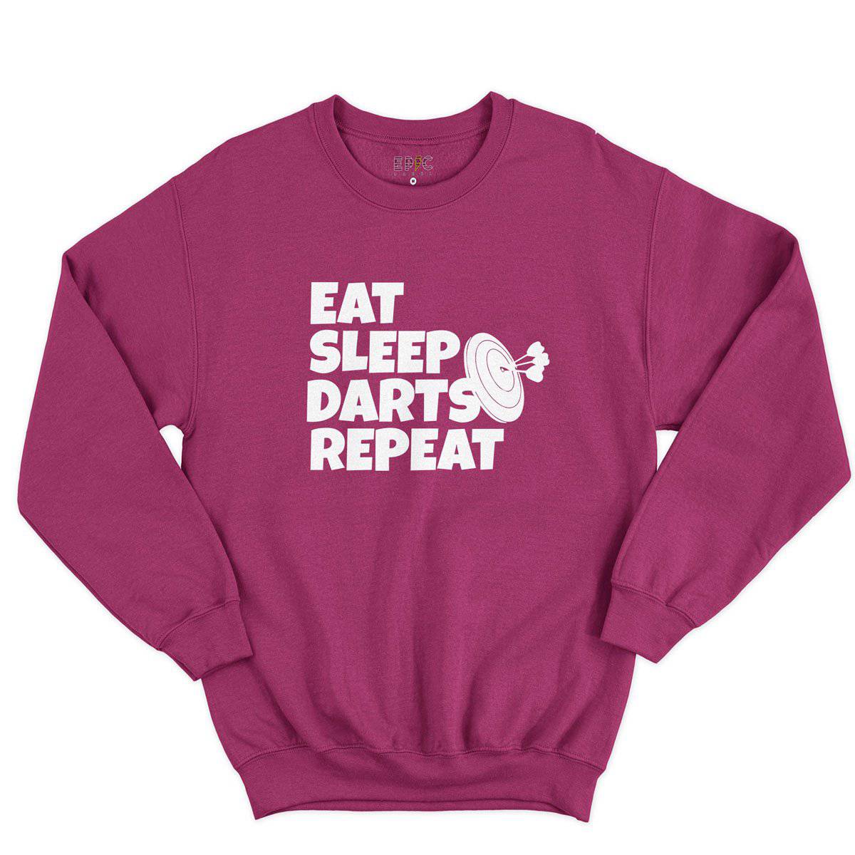 Epic Label Sweatshirt Eat Sleep Darts Repeat Sweat-shirt Pour Homme