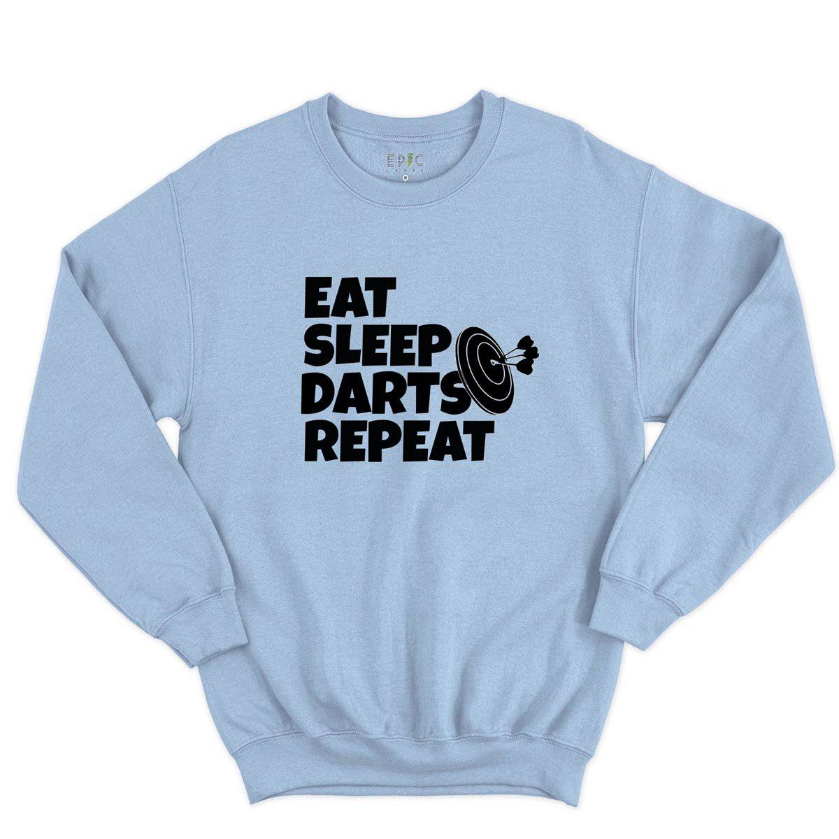Epic Label Sweatshirt Eat Sleep Darts Repeat Sweat-shirt Pour Homme