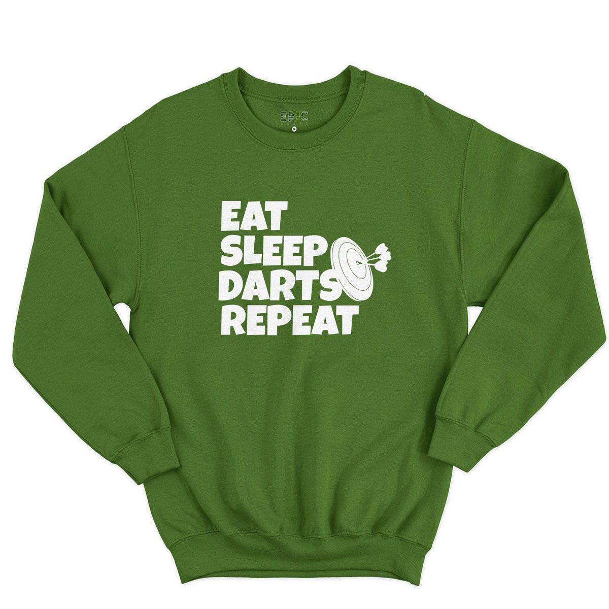 Epic Label Sweatshirt Eat Sleep Darts Repeat Sweat-shirt Pour Homme