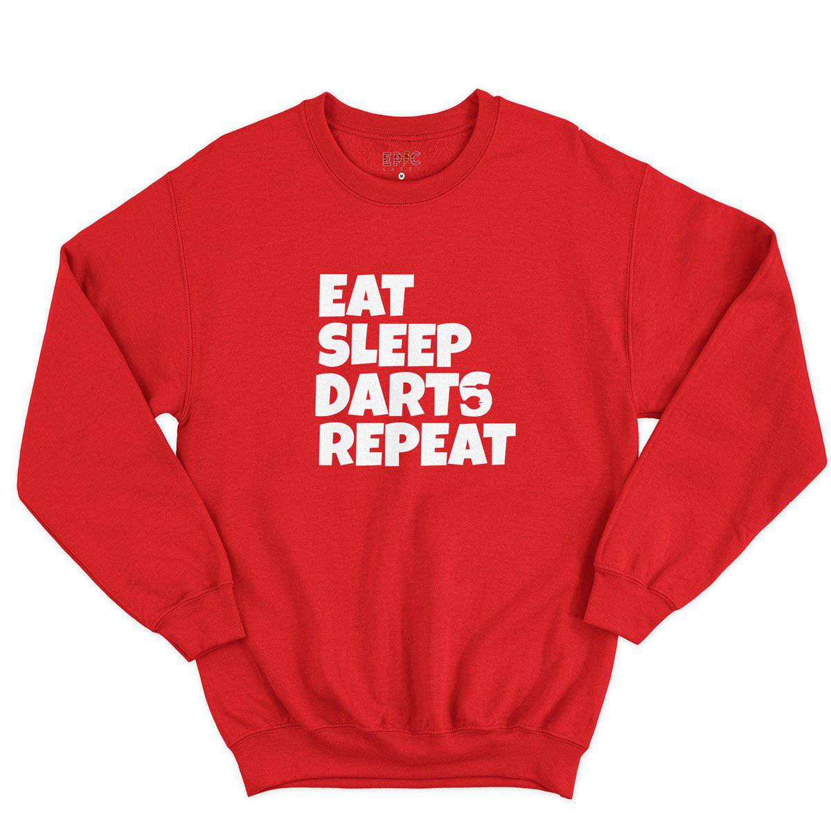 Epic Label Sweatshirt Eat Sleep Darts Repeat Sweat-shirt Pour Homme