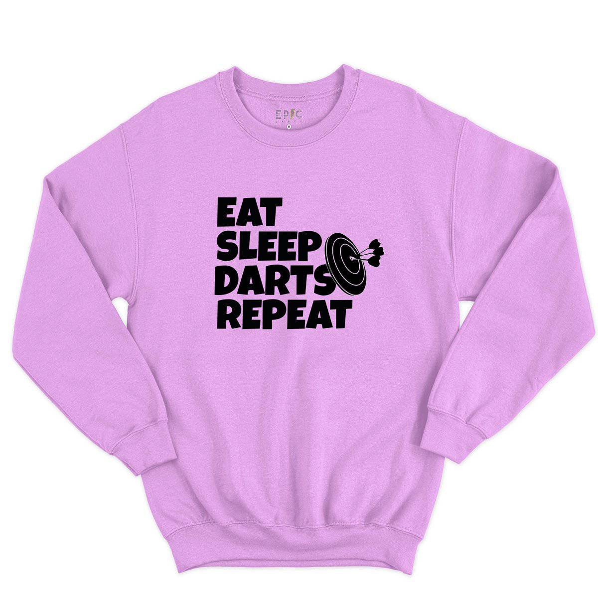 Epic Label Sweatshirt Eat Sleep Darts Repeat Sweat-shirt Pour Homme