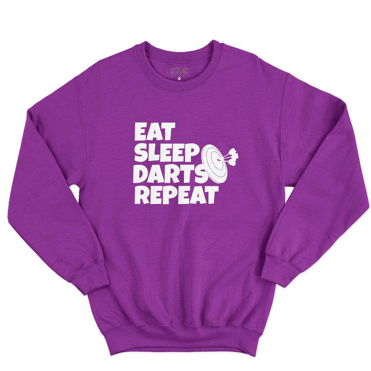 Epic Label Sweatshirt Eat Sleep Darts Repeat Sweat-shirt Pour Homme