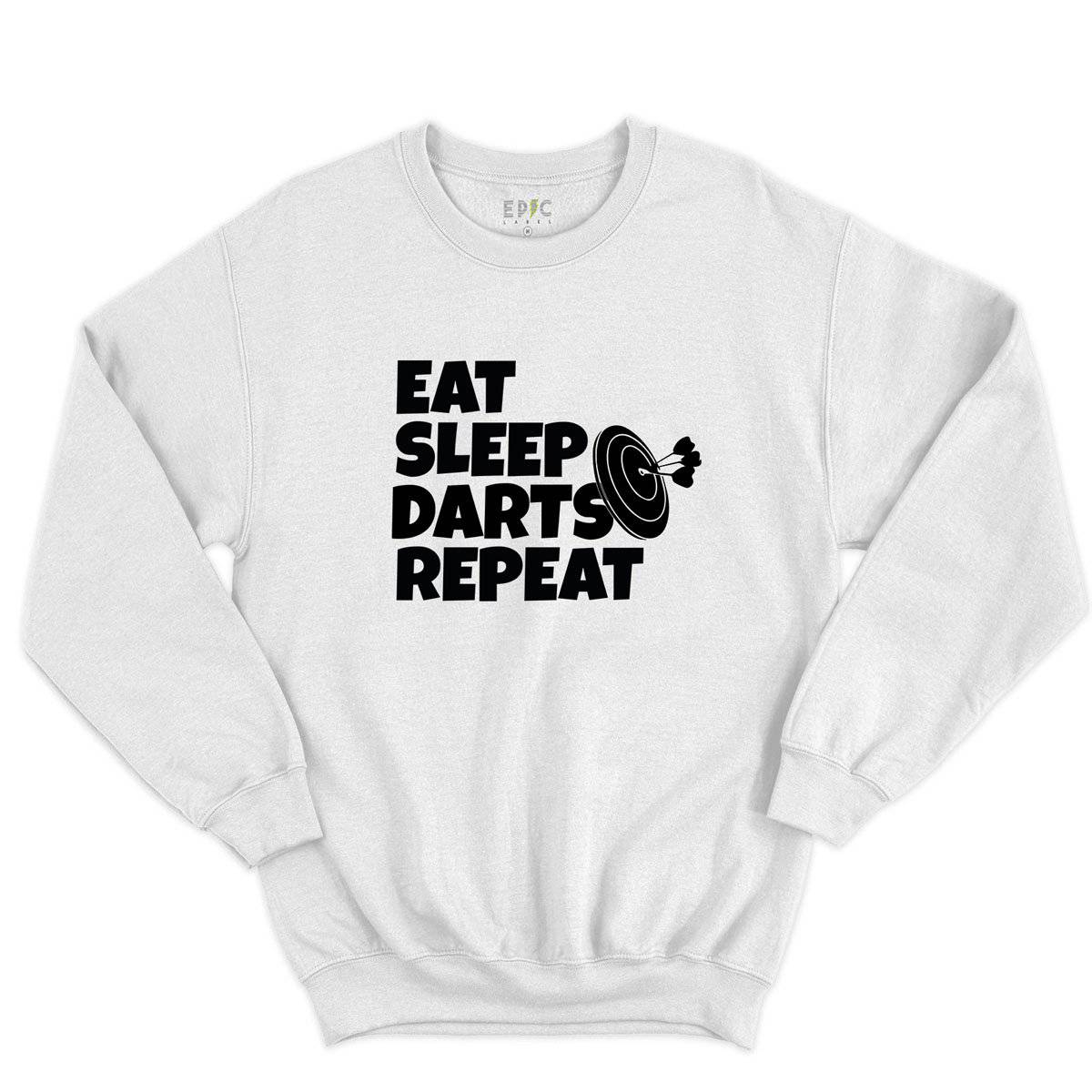 Epic Label Sweatshirt Eat Sleep Darts Repeat Sweat-shirt Pour Homme