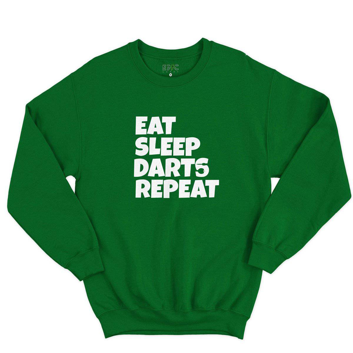 Epic Label Sweatshirt Eat Sleep Darts Repeat Sweat-shirt Pour Homme