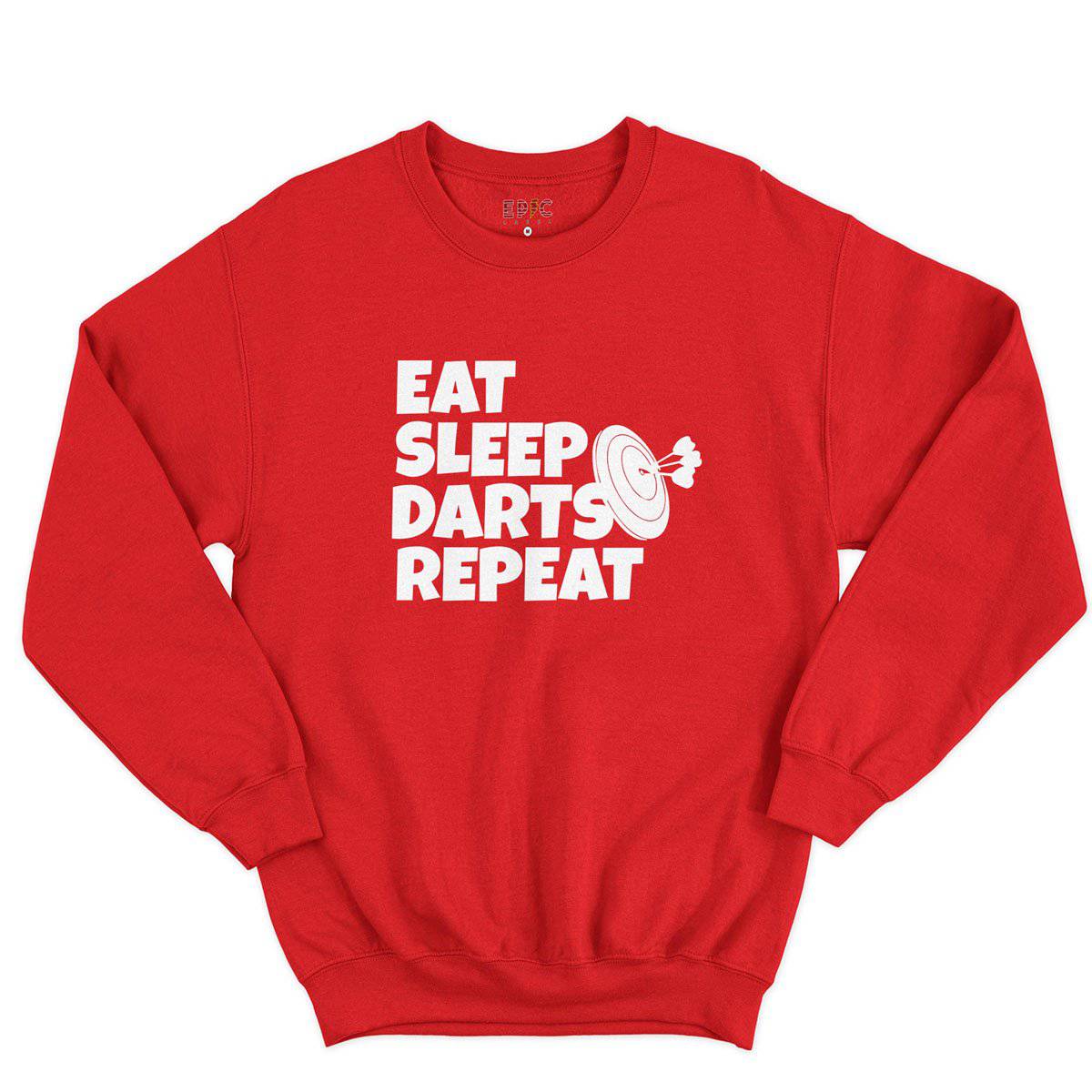 Epic Label Sweatshirt Eat Sleep Darts Repeat Sweat-shirt Pour Homme