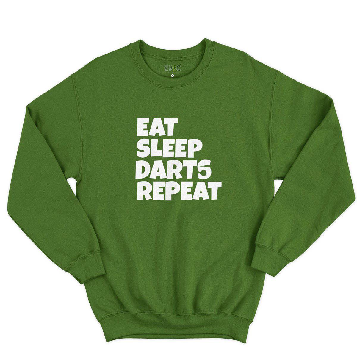 Epic Label Sweatshirt Eat Sleep Darts Repeat Sweat-shirt Pour Homme